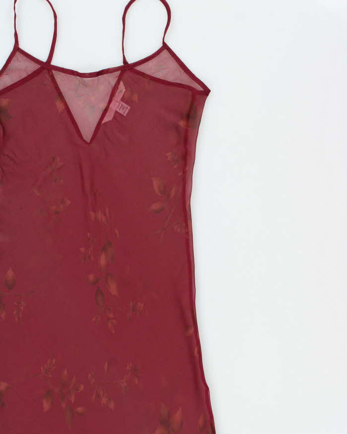 Vintage 2000s Victoria's Secret Sheer Floral Mesh Maxi Dress - M