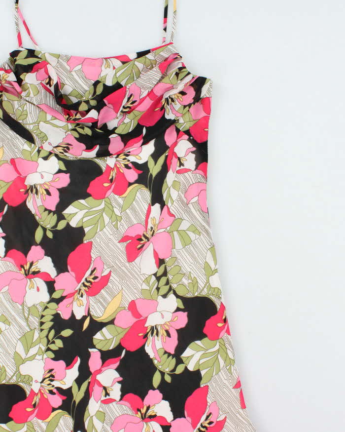 Vintage 1990s Moods By Cabrelli Cowl Neck Asymmetric Hem Dress - S
