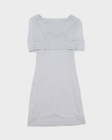 Vintage Y2k 2000s Guess Glittery Knit Draped Shoulder Mini Dress - S