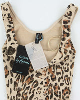 DSWT Y2k 2000s Guess By Marciano Glittery Leopard Print Knit Mini Dress - XS