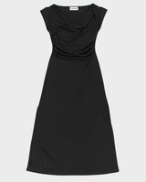 Vintage 1990s Galleria Cowl Neck Double Leg Split Dress - S