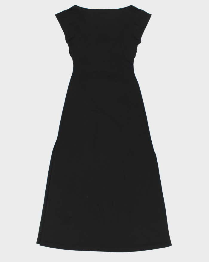 Vintage 1990s Galleria Cowl Neck Double Leg Split Dress - S