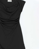 Vintage 1990s Galleria Cowl Neck Double Leg Split Dress - S