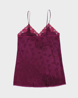 Vintage 1990s Silhouettes Floral Satin Slip Dress - M