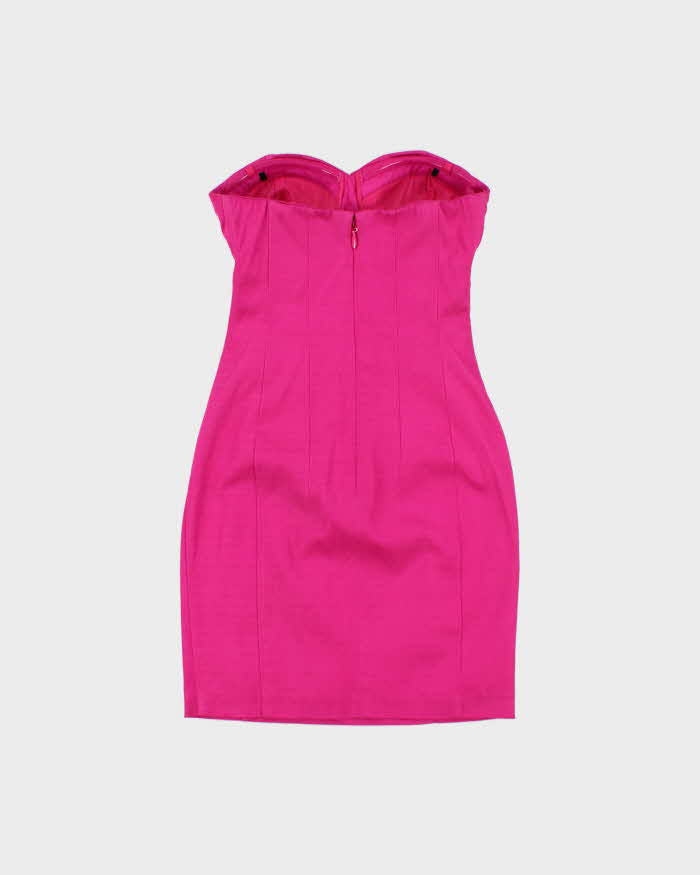 Vintage 2010s Bebe Bandeau Peplum Waist Dress - XS