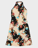 Vintage 1990s San Joy U.S.A High neck Sheer Dress - M