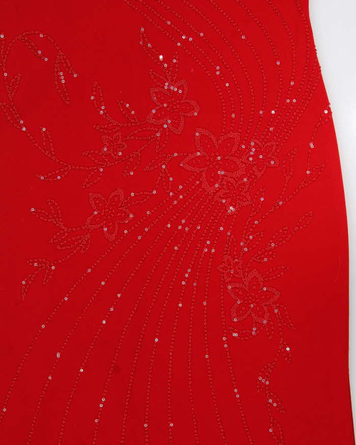 Vintage 1990s Entry Asymmetric Beaded Dress - S