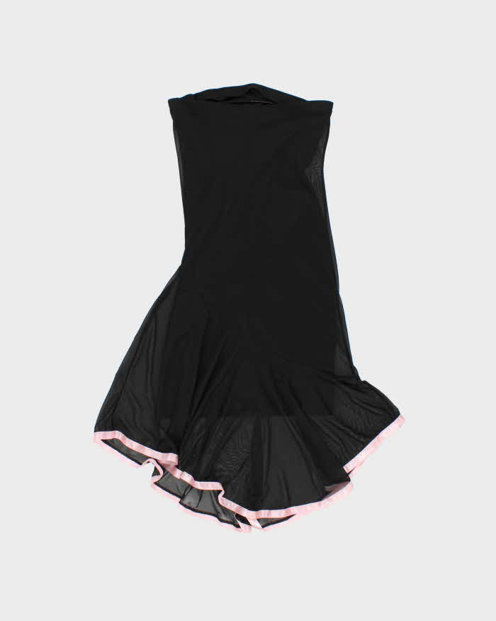 Vintage Y2k 2000s Mariposa Rhinestone Embroidered Bandeau Dress - S
