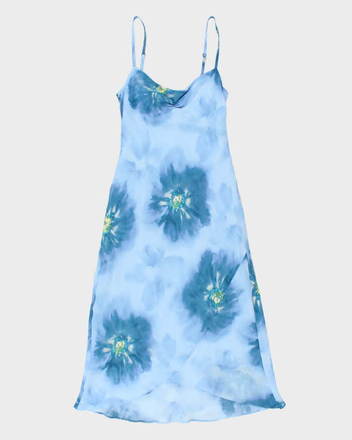 Vintage 1990s Denise Collection Bias Cut Floral Dress - S