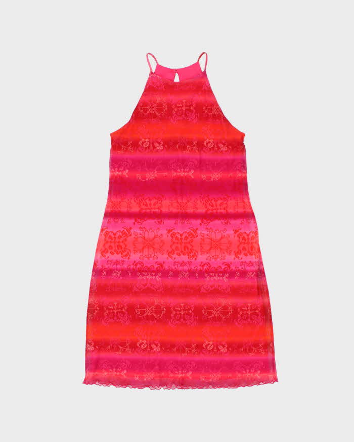 Vintage 1990s California Concepts High Neck Ombre Dress - S