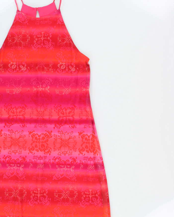 Vintage 1990s California Concepts High Neck Ombre Dress - S