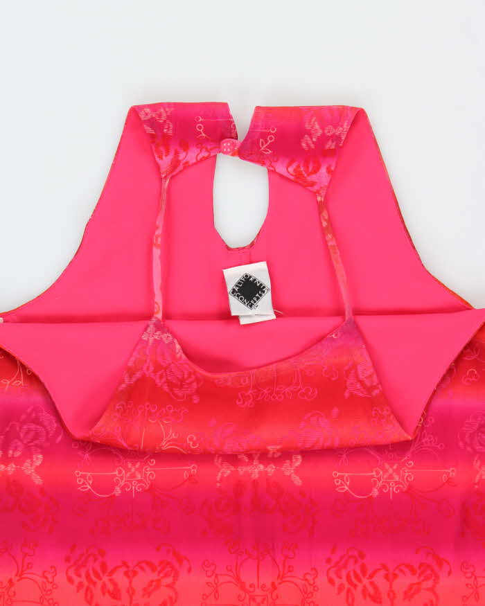 Vintage 1990s California Concepts High Neck Ombre Dress - S