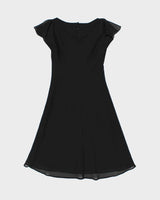 Vintage 1990s Cleo Slash Neck Bias Cut Dress - S