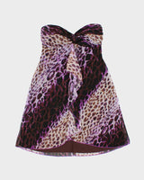Vintage Y2k 2000s Ruby Rox Leopard print Bandeau Dress - S