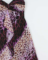 Vintage Y2k 2000s Ruby Rox Leopard print Bandeau Dress - S