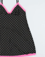 Vintage Y2k 2000s La Senza Polka Dot Slinky Slip Dress - M