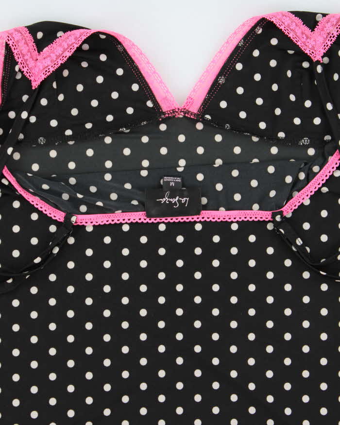 Vintage Y2k 2000s La Senza Polka Dot Slinky Slip Dress - M