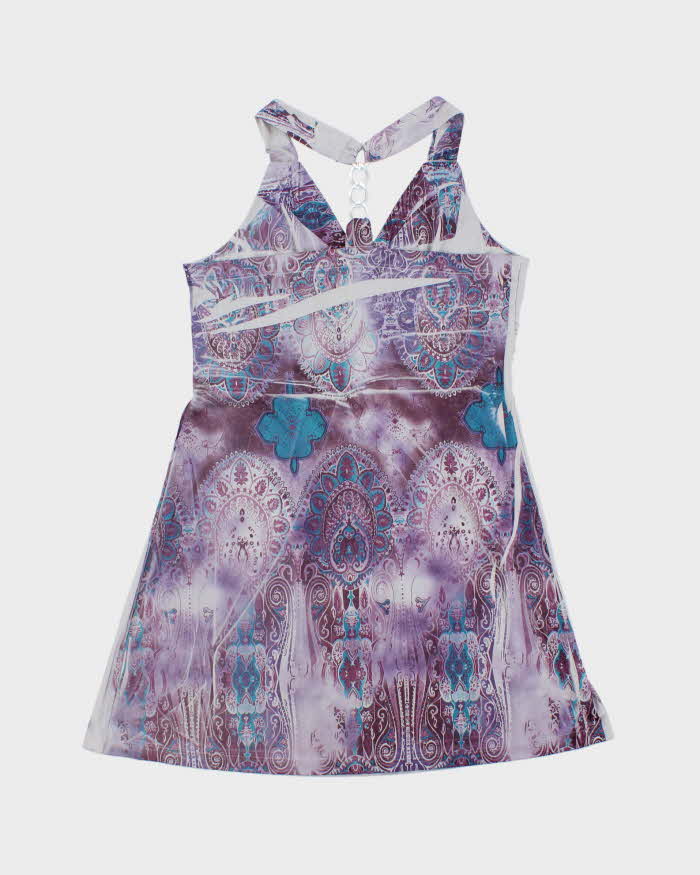 Vintage Y2K 2000s Candy Couture Slinky Rhinestone Detail Mini Dress - M