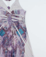 Vintage Y2K 2000s Candy Couture Slinky Rhinestone Detail Mini Dress - M
