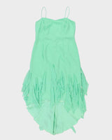 Vintage 1990s Herz Iridescent Waterfall Fairy Hem Dress - M