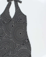 Vintage 1990s Fair Weather Polka Dot Spotty Halter Neck Dress - M