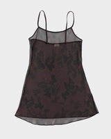 Vintage 1990s Calvin Klein Mesh Slip Dress - M