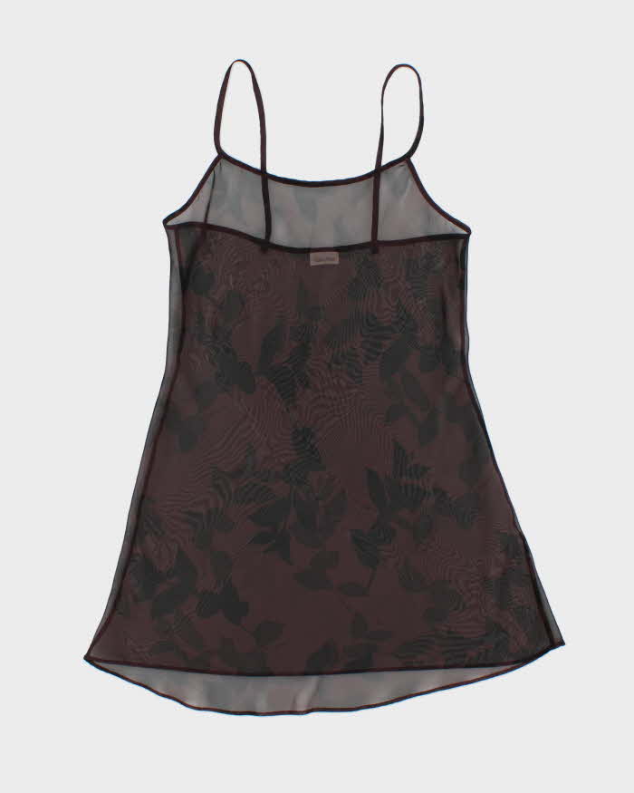 Vintage 1990s Calvin Klein Mesh Slip Dress - M