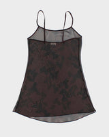 Vintage 1990s Calvin Klein Mesh Slip Dress - M