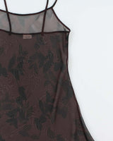 Vintage 1990s Calvin Klein Mesh Slip Dress - M