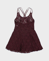 Vintage 1990s Intimate Details Lace Double Strap Slip Dress - M