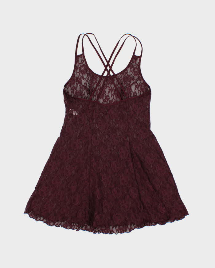 Vintage 1990s Intimate Details Lace Double Strap Slip Dress - M