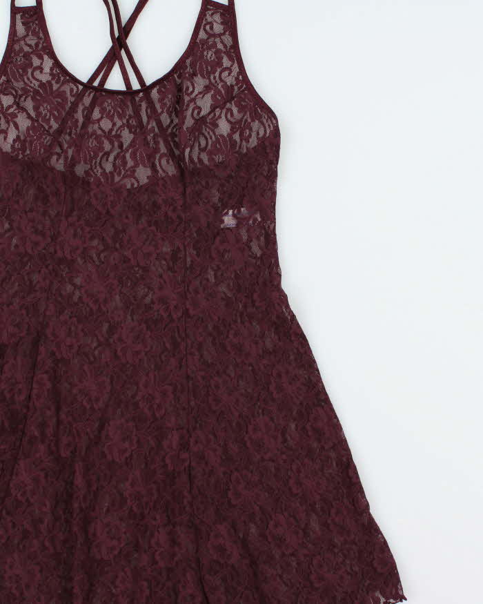 Vintage 1990s Intimate Details Lace Double Strap Slip Dress - M