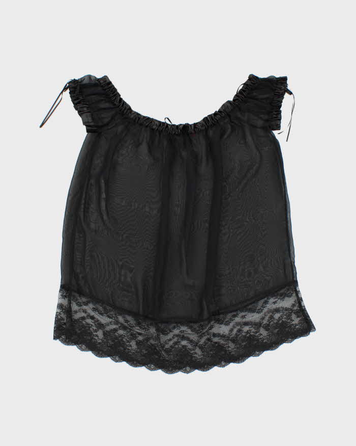 Vintage 2000s La Senza Mesh Baby Doll Mini Dress - M