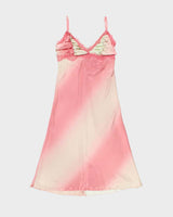 Vintage 1990s Honey Punch Ruched Detail Satin Dress - S
