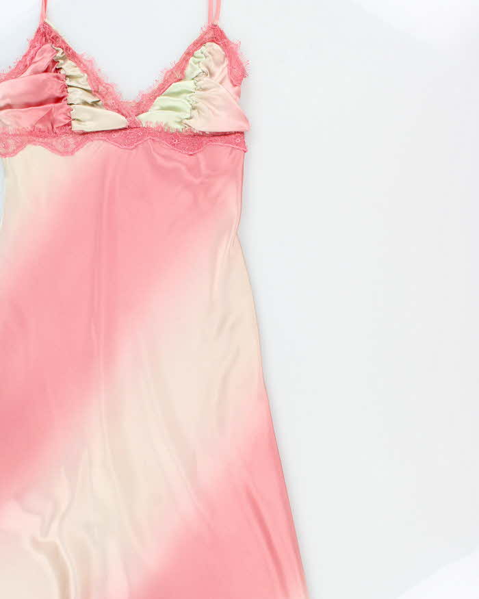 Vintage 1990s Honey Punch Ruched Detail Satin Dress - S