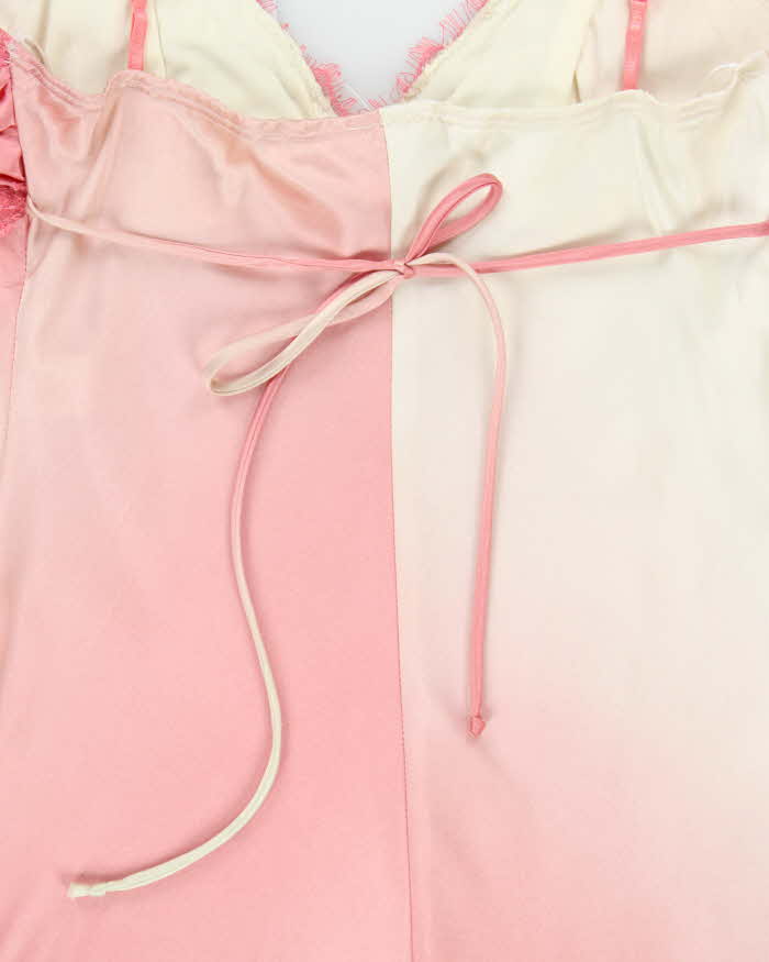 Vintage 1990s Honey Punch Ruched Detail Satin Dress - S