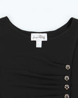 Vintage 1990s Joseph Ribkoff Ruched Slinky Mini Dress - S