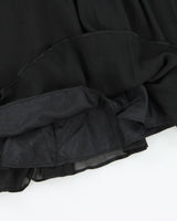 Vintage 1990s A.J Bari Silk Gathered  Bodice Strapless Dress - S