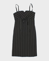 Vintage Y2k 2000s Le Chateau Pin Stripe Pencil Dress - S