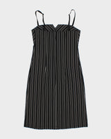 Vintage Y2k 2000s Le Chateau Pin Stripe Pencil Dress - S