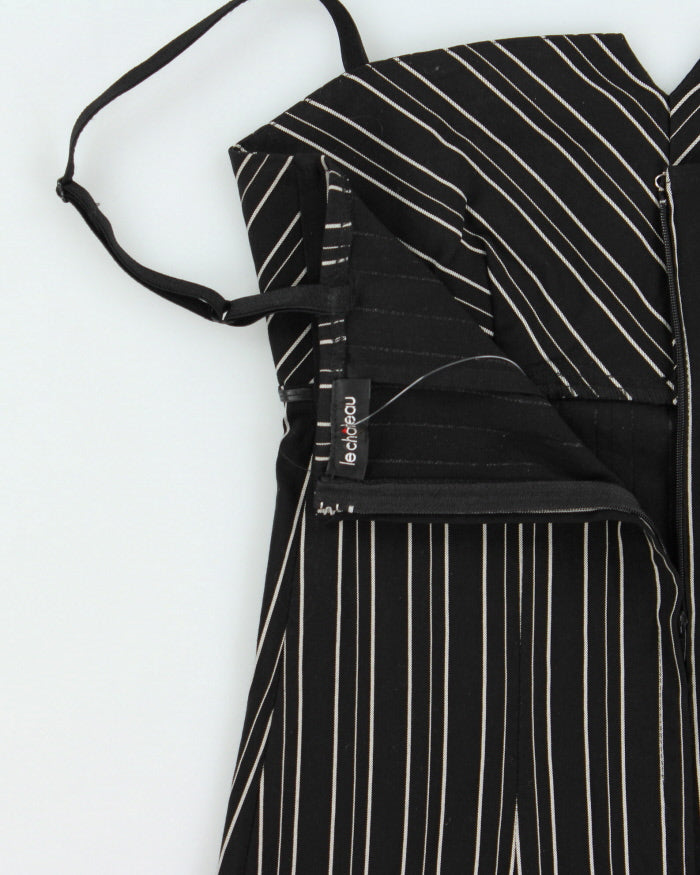 Vintage Y2k 2000s Le Chateau Pin Stripe Pencil Dress - S