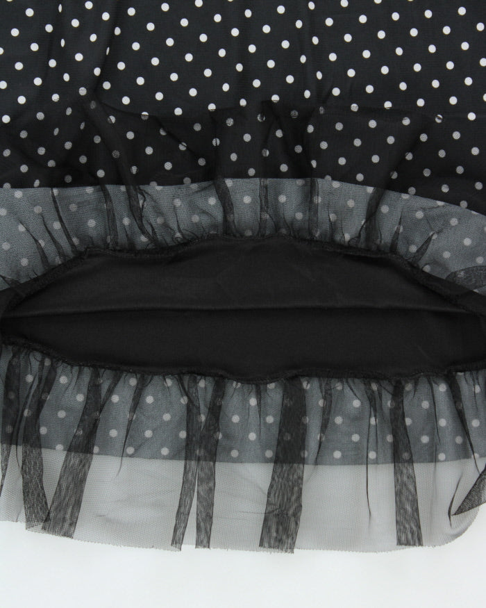 Vintage Y2k 2000s Wet Seal Polka Dot Tutu Hem Polka Dot Dress - S