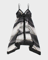 Vintage Y2k 2000s Lipsy Satin Backless Asymmetric Hem Dress - S