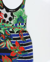 Vintage 2000s Desigual By Christian Lacroix Abstract Mesh Dress - L