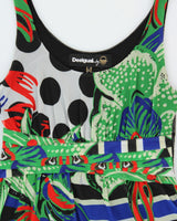 Vintage 2000s Desigual By Christian Lacroix Abstract Mesh Dress - L