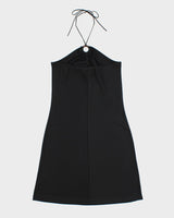 Vintage 1990s M Collection O Ring Halter Neck Mini Dress - S