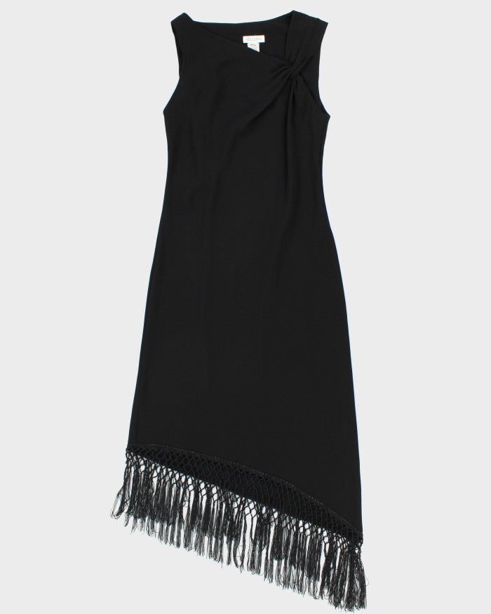 Vintage 1990s Bellessa Asymmetric Tassel Hem dress - S