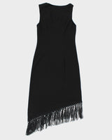 Vintage 1990s Bellessa Asymmetric Tassel Hem dress - S