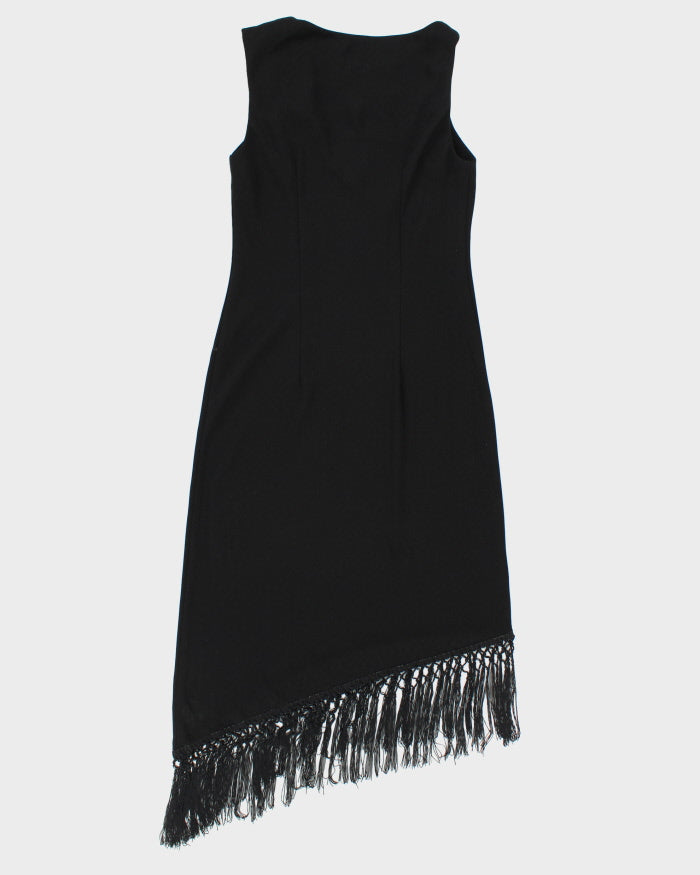 Vintage 1990s Bellessa Asymmetric Tassel Hem dress - S