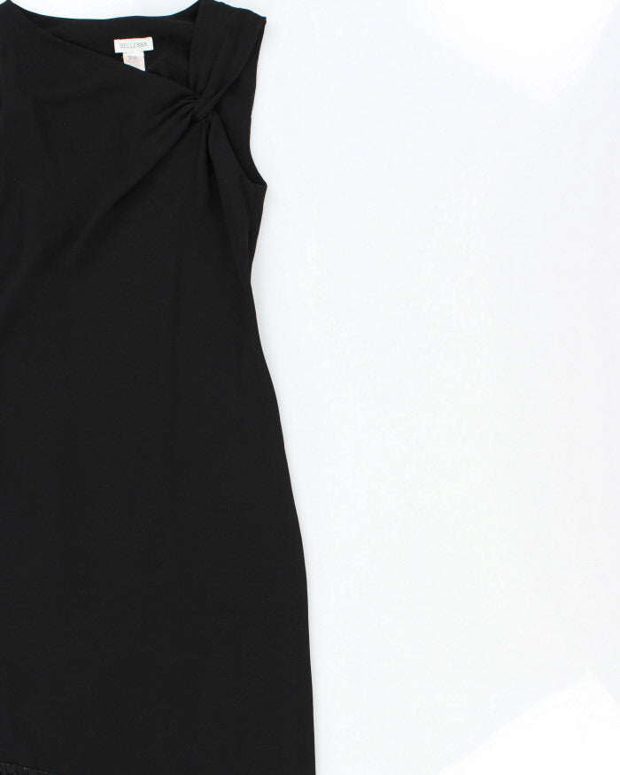 Vintage 1990s Bellessa Asymmetric Tassel Hem dress - S